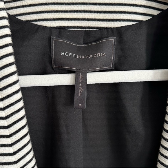 BCBGMaxazria ‘Hendrix’ Black + White Striped Blazer Jacket Size Medium - Picture 4 of 9